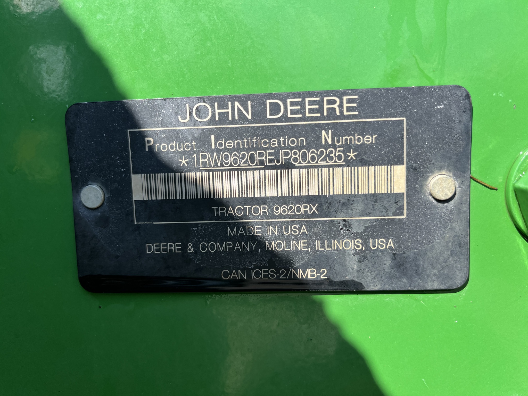  2018 John Deere 9620RX at Heritage Tractor in Pittsburg, KS