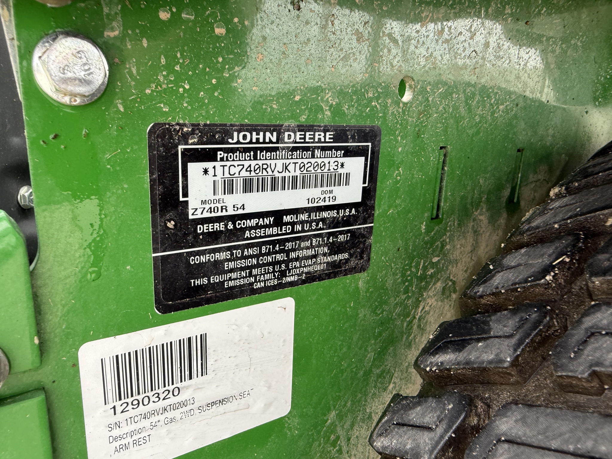 2019 John Deere Z740R Image 15