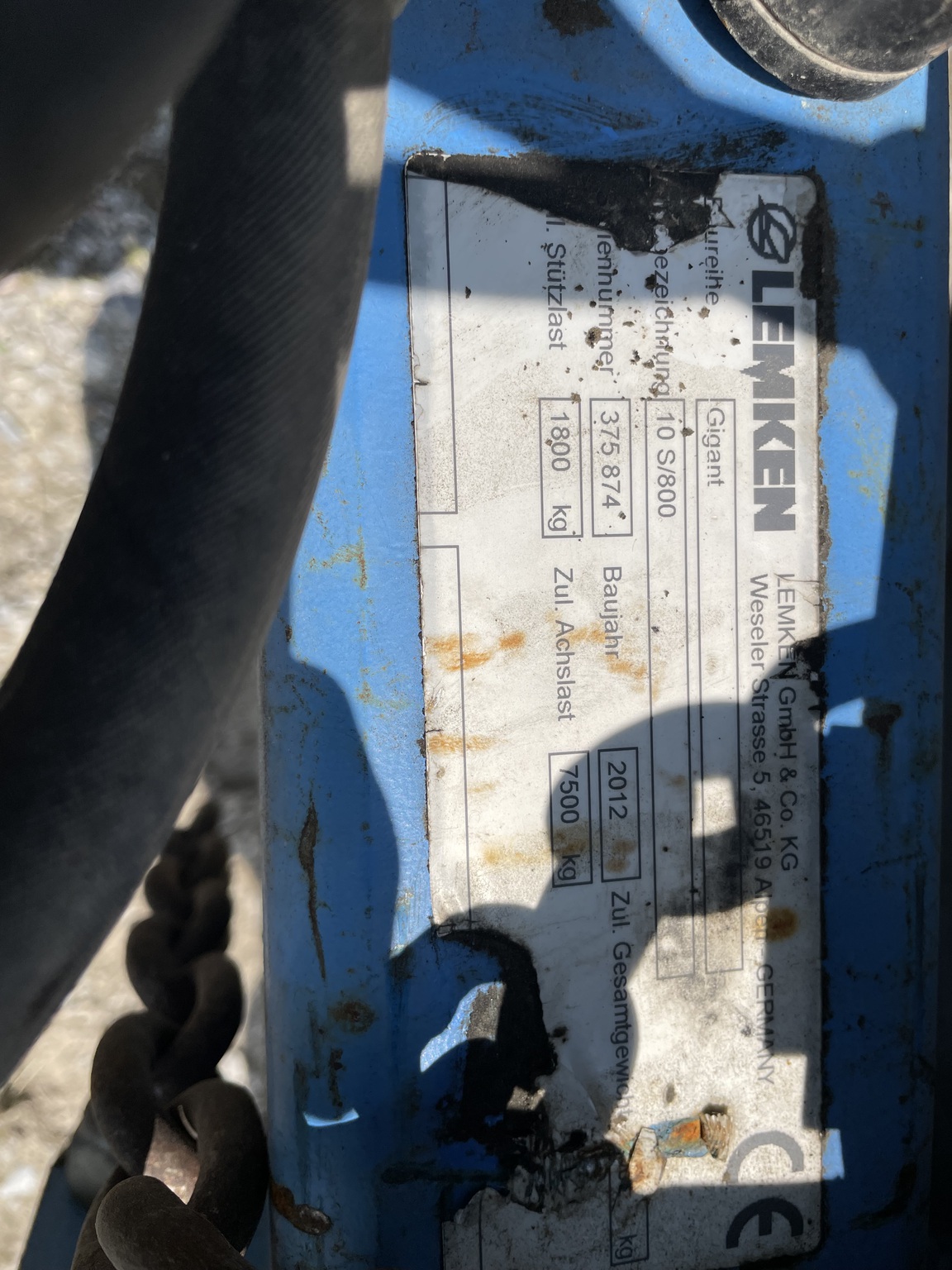 2012 Lemken GIGANT 10 800 Image 8