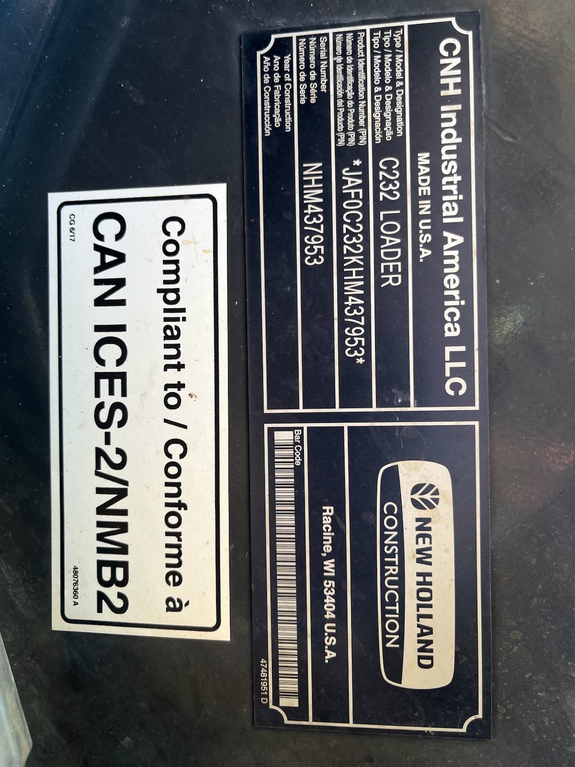 2018 New Holland C232 Image 9