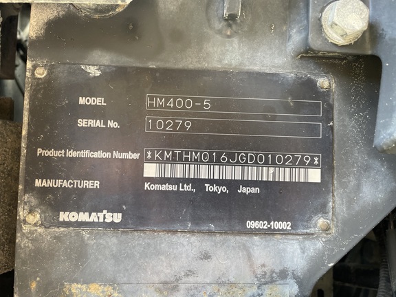 2016 Komatsu HM400