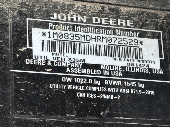 Used 2024 John Deere XUV 835M ATVs & Gators at Koenig Equipment in Botkins, OH - Photo20