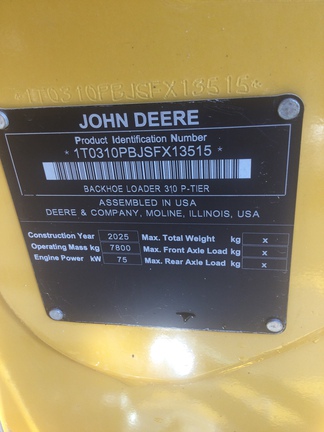 2025 John Deere 310 P