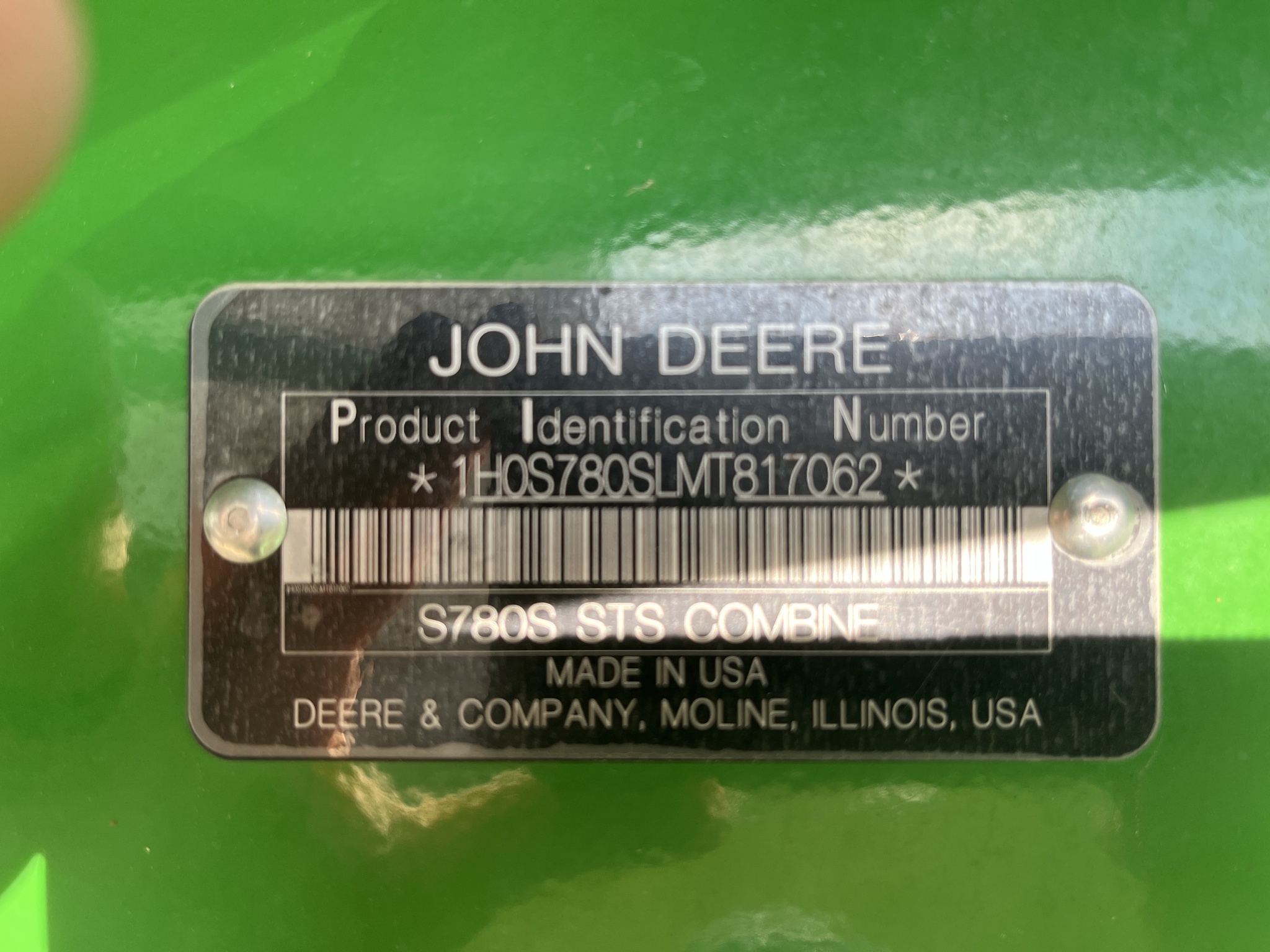  2021 John Deere S780 at Heritage Tractor in Adrian, MO