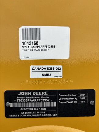 2024 John Deere 335 P