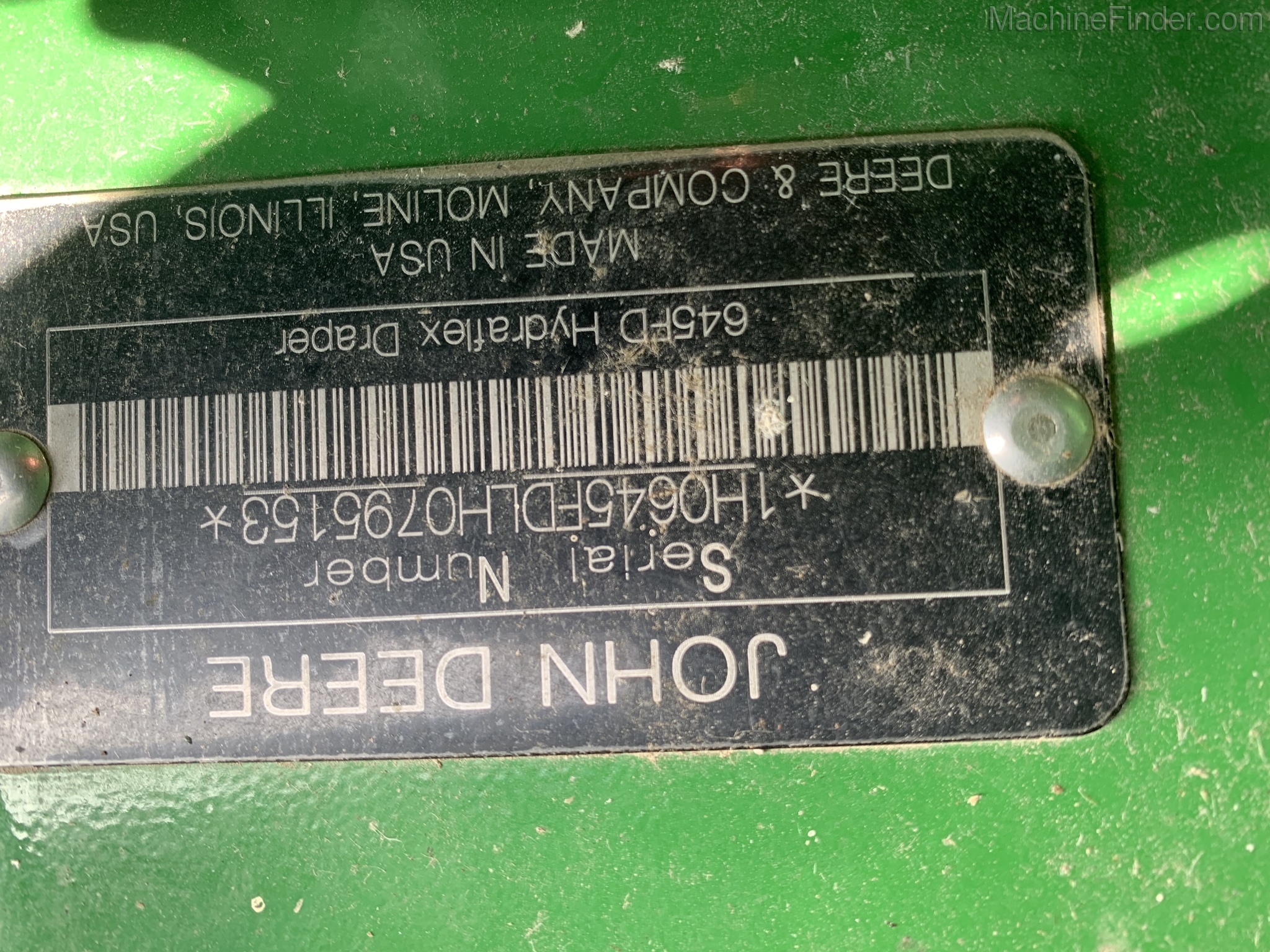 2017 John Deere 645FD Image 8