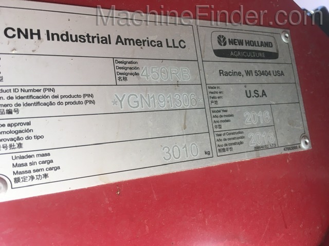 2016 New Holland RB450 Image 9