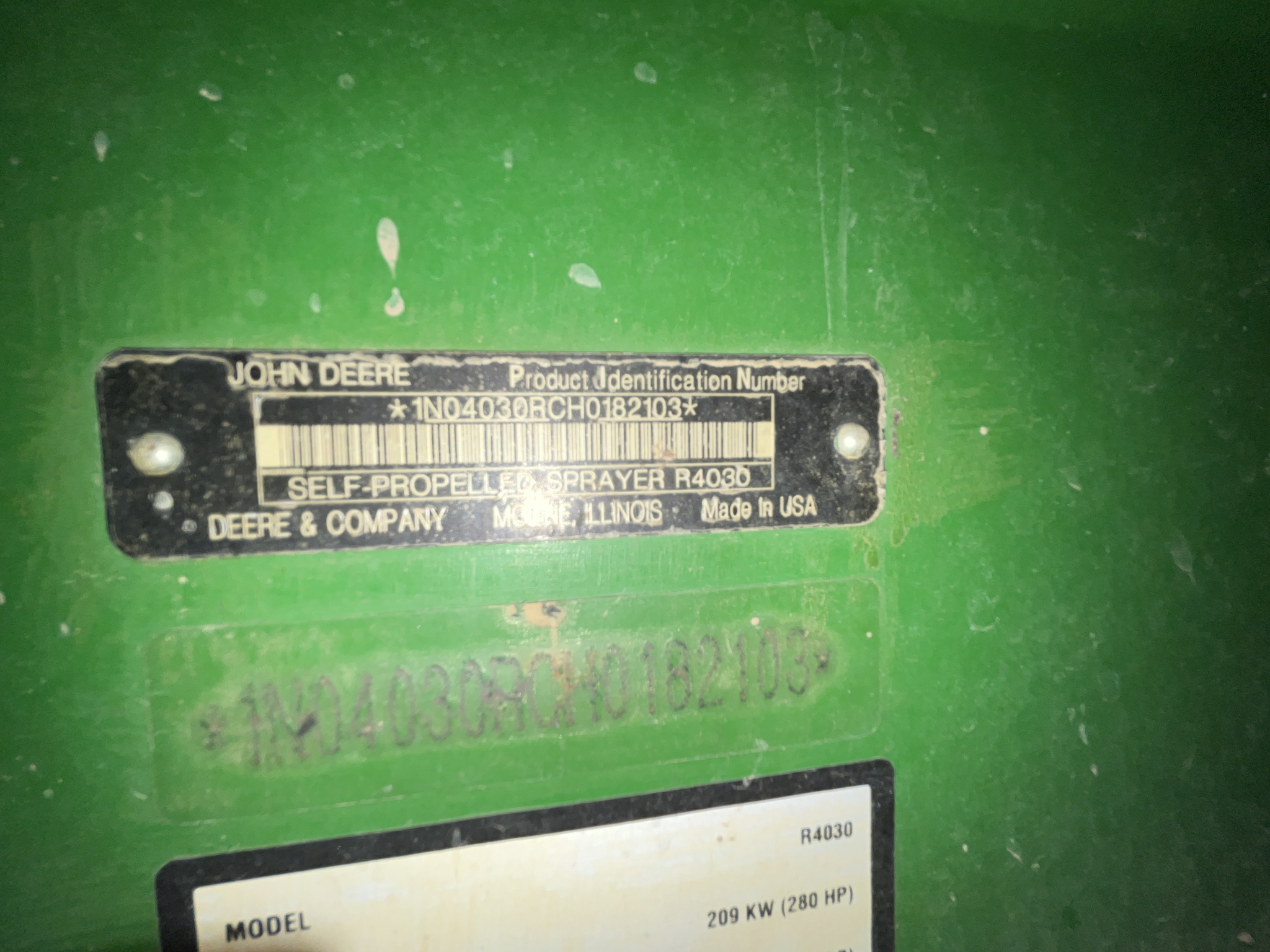 Used 2018 John Deere R4030 Self Propelled Sprayers at Koenig Equipment in Greenville, OH - PhotoXL48