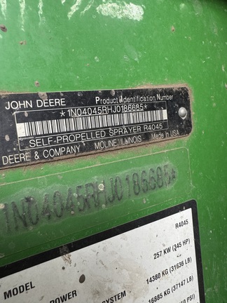 Used 2018 John Deere R4045 Self Propelled Sprayers at Horizon Ag & Turf in Edmonton West, AB - Photo16