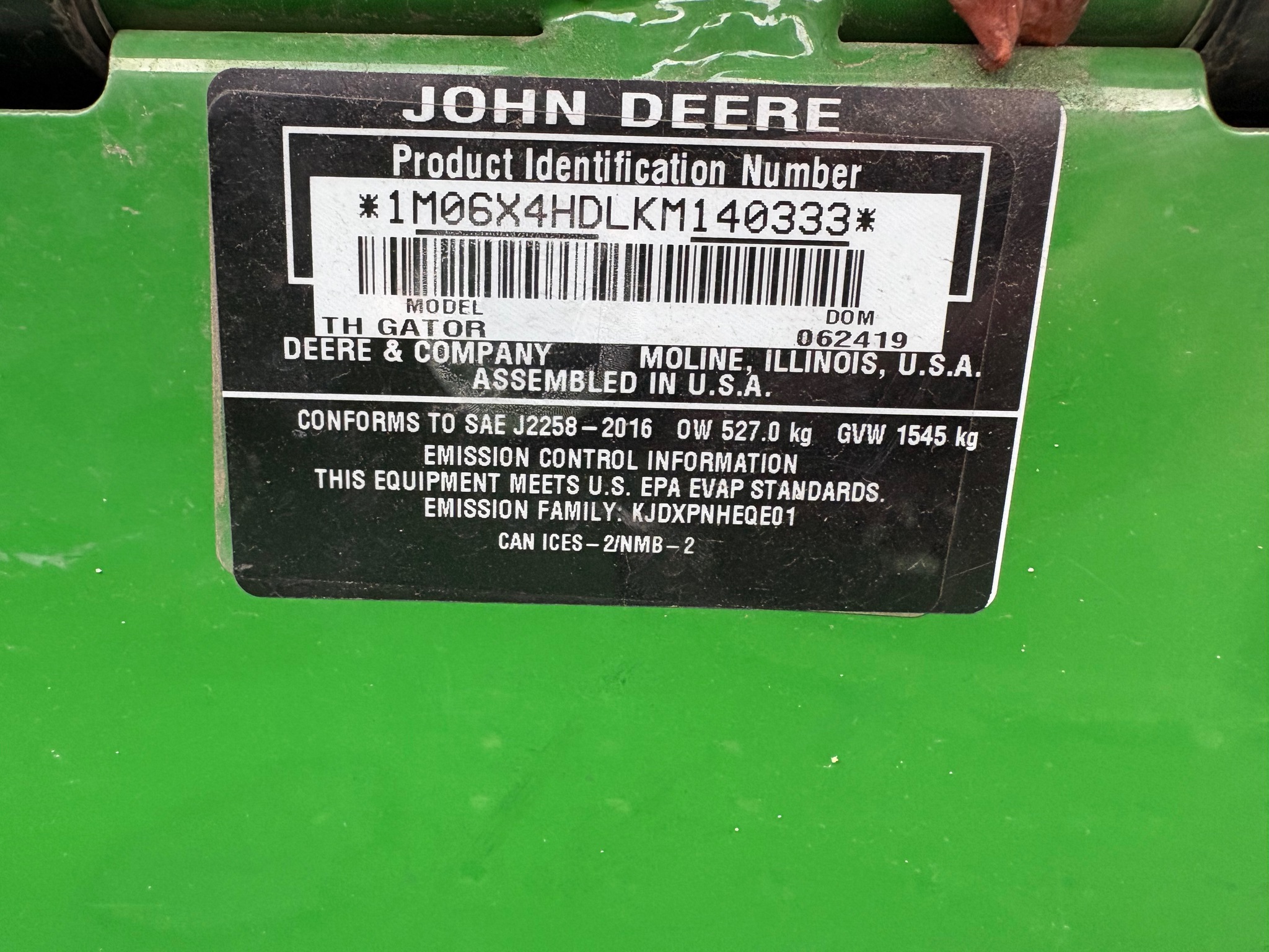 2019 John Deere TH 6X4 Image 12