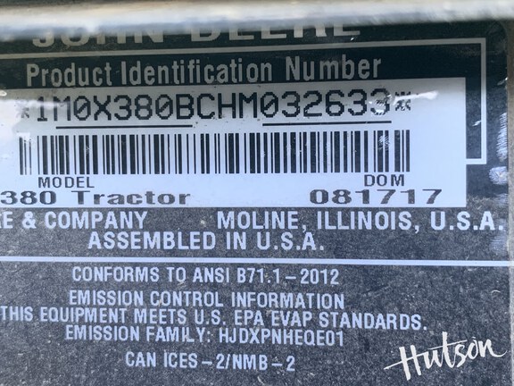 Photo of 2017 John Deere X380