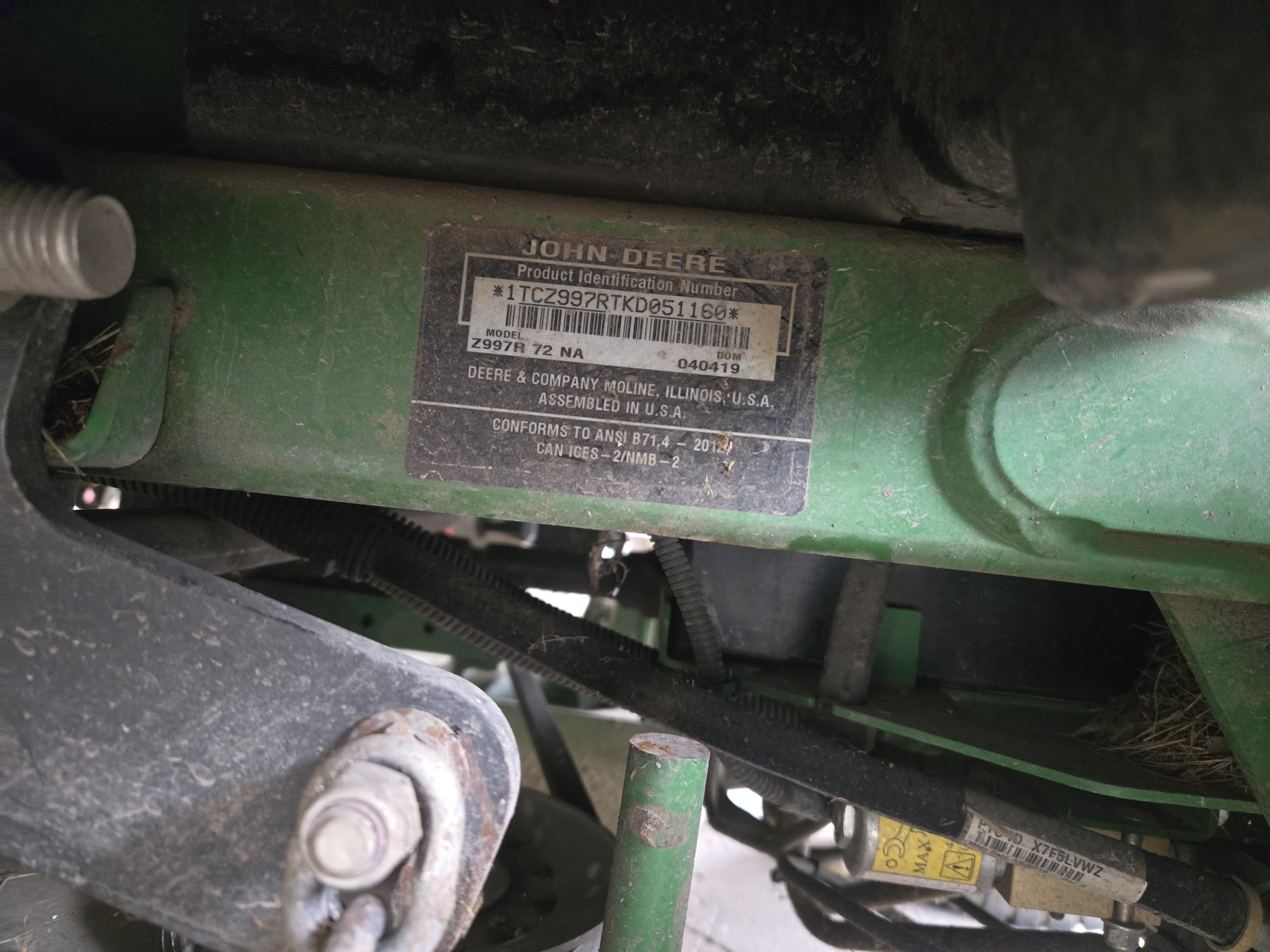 2019 John Deere Z997R at Heritage Tractor in Carthage, IL