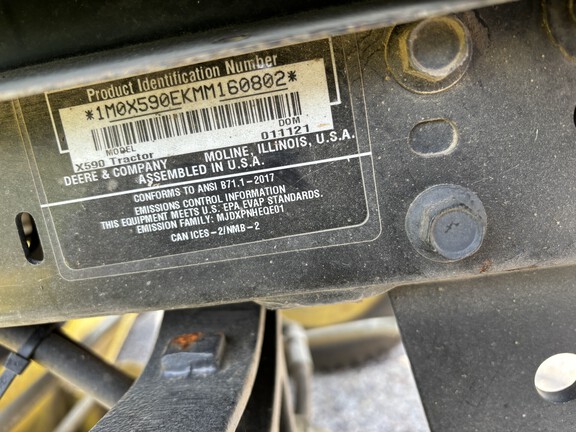 Used 2021 John Deere X590 Lawn & Garden Tractors at Koenig Equipment in Richmond, IN - Photo6