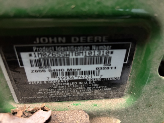 Used 2011 John Deere Z655 Zero Turn Mowers at Koenig Equipment in Franklin, IN - Photo8