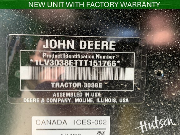Photo of 2026 John Deere 3038E