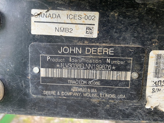 2022 John Deere 3038E