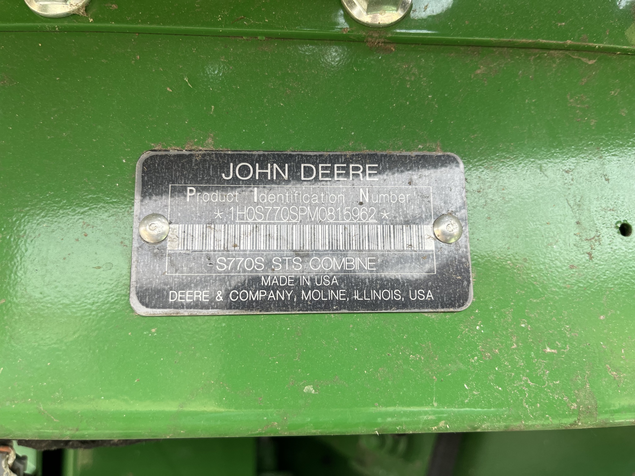  2021 John Deere S770 at Heritage Tractor in Seneca, KS