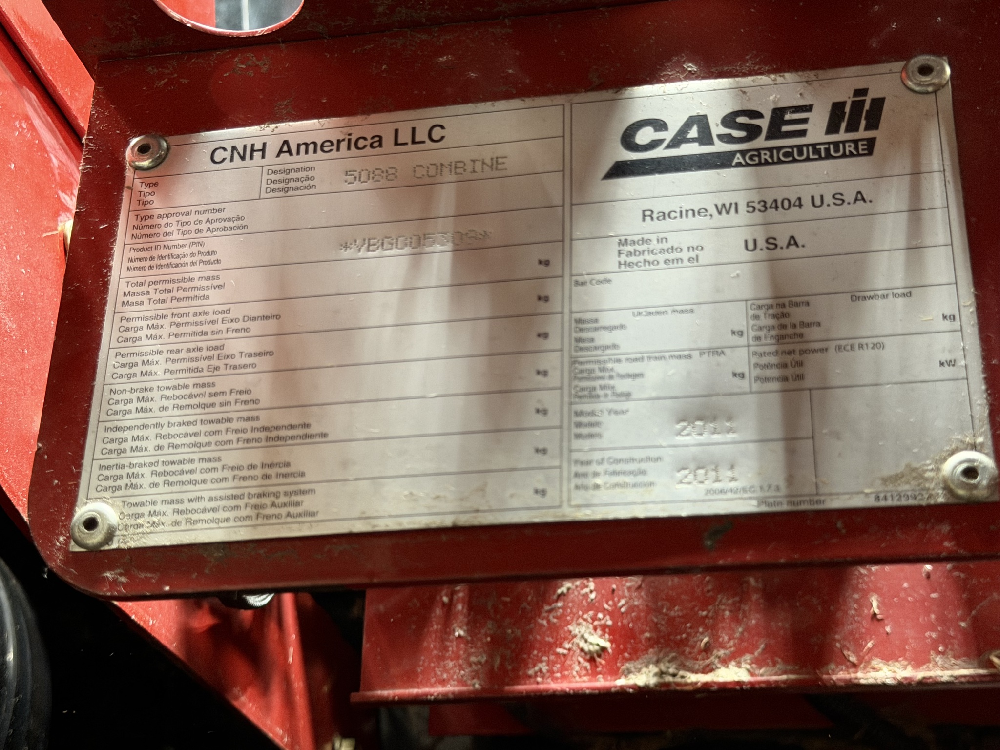 2011 Case IH 5088 Image 48