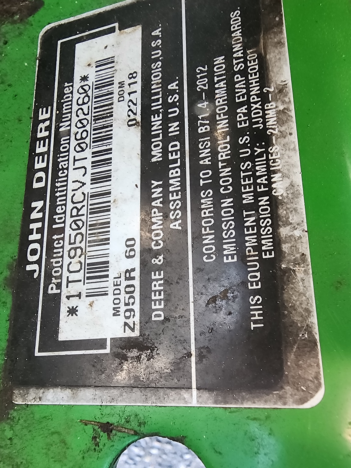 2018 John Deere Z950R Image 10