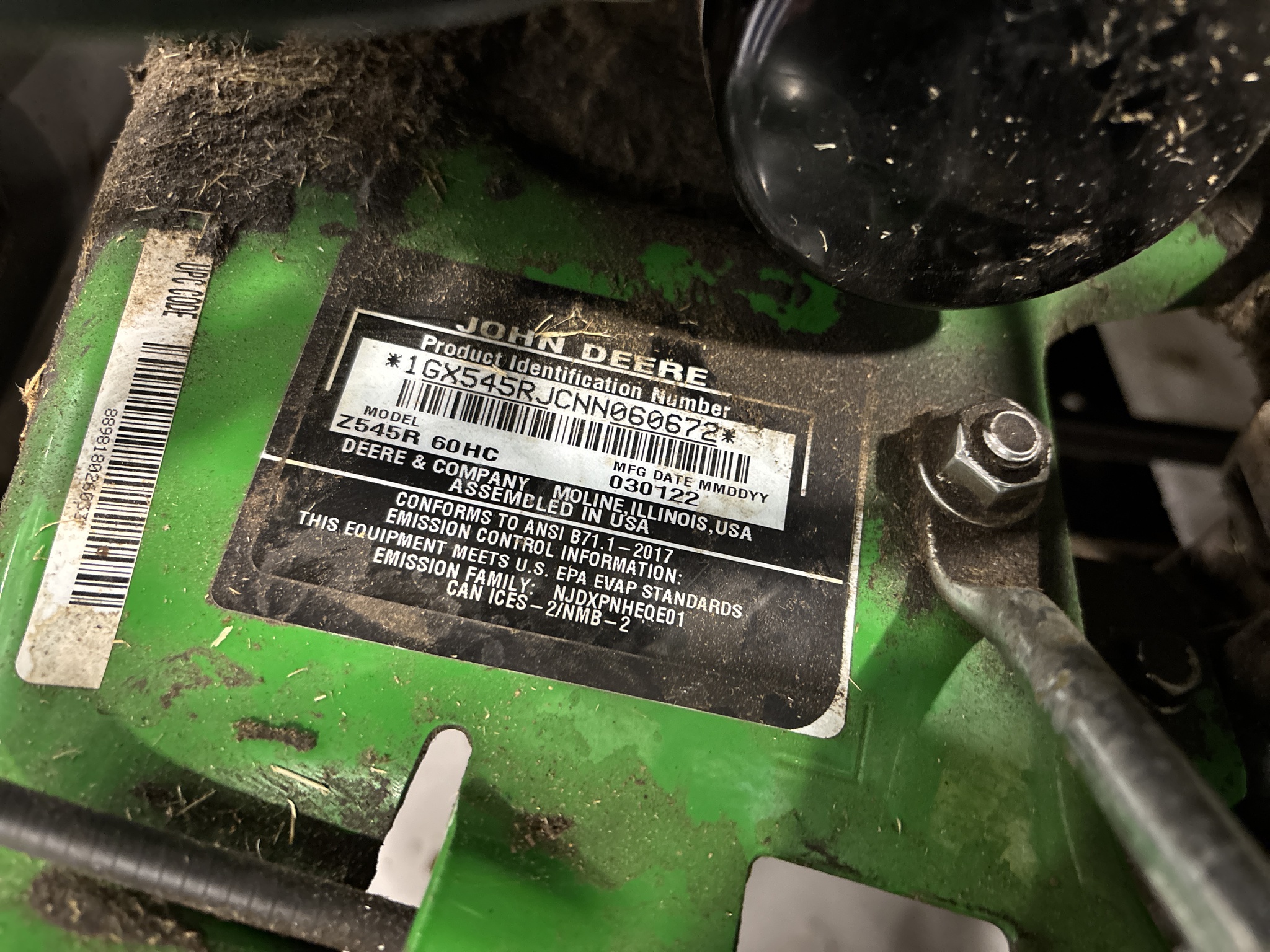 Used 2022 John Deere Z545 Zero Turn Mowers at Koenig Equipment in Knightstown, IN - PhotoXL11