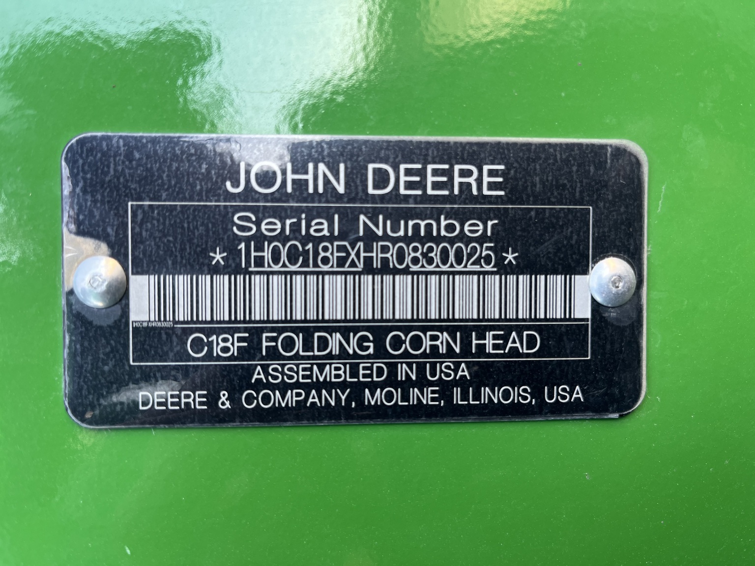  2024 John Deere C18F at Heritage Tractor in Pittsburg, KS