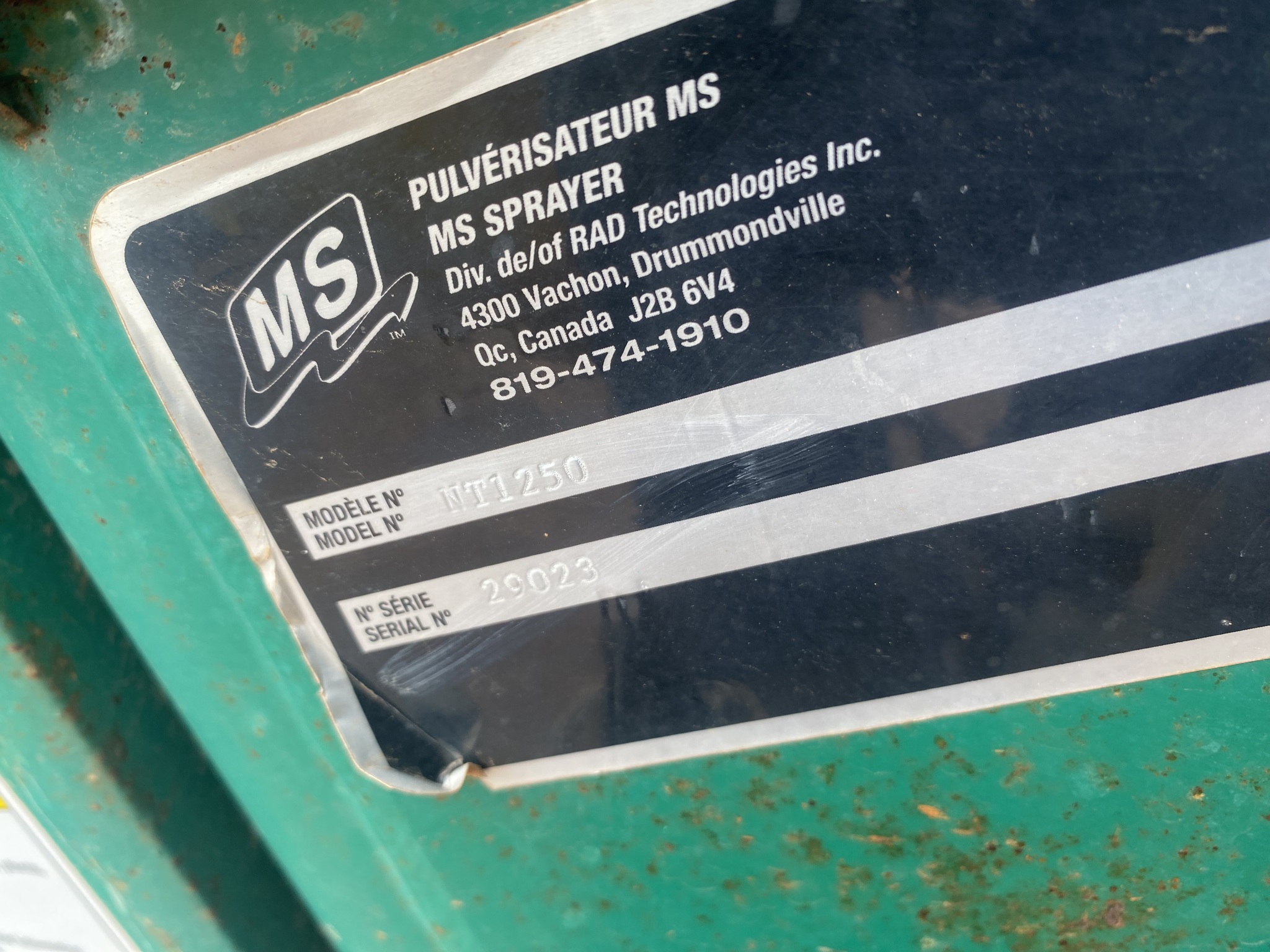 2012 MS Sprayers NT1250 Image 12