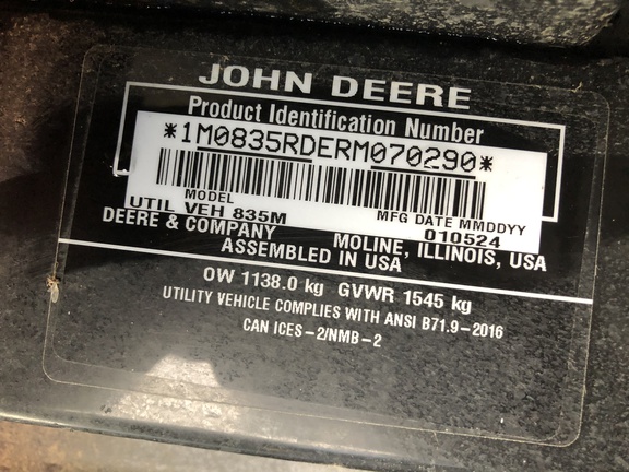 Photo of 2024 John Deere XUV 835R