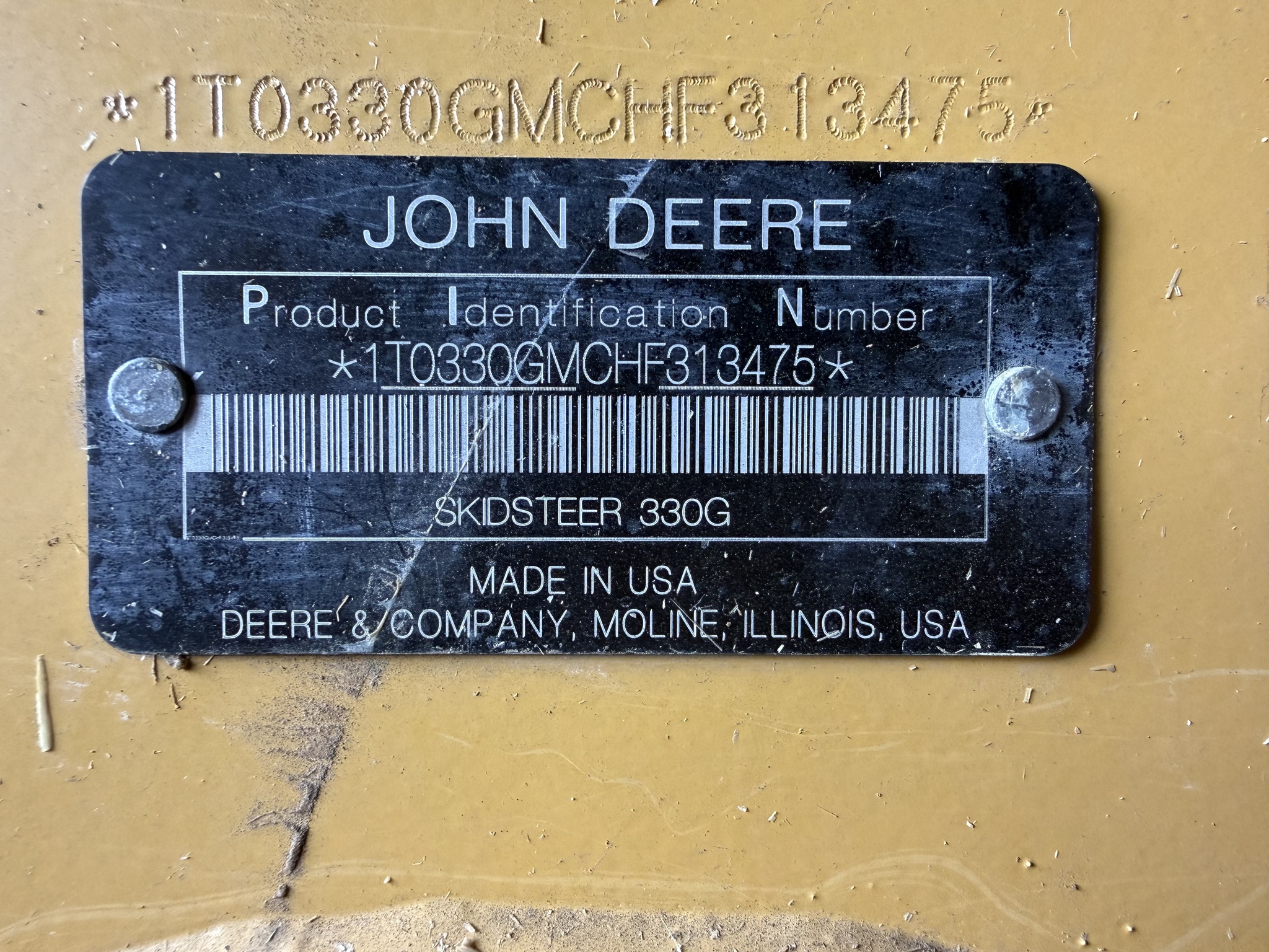 2017 John Deere 330G Image 9