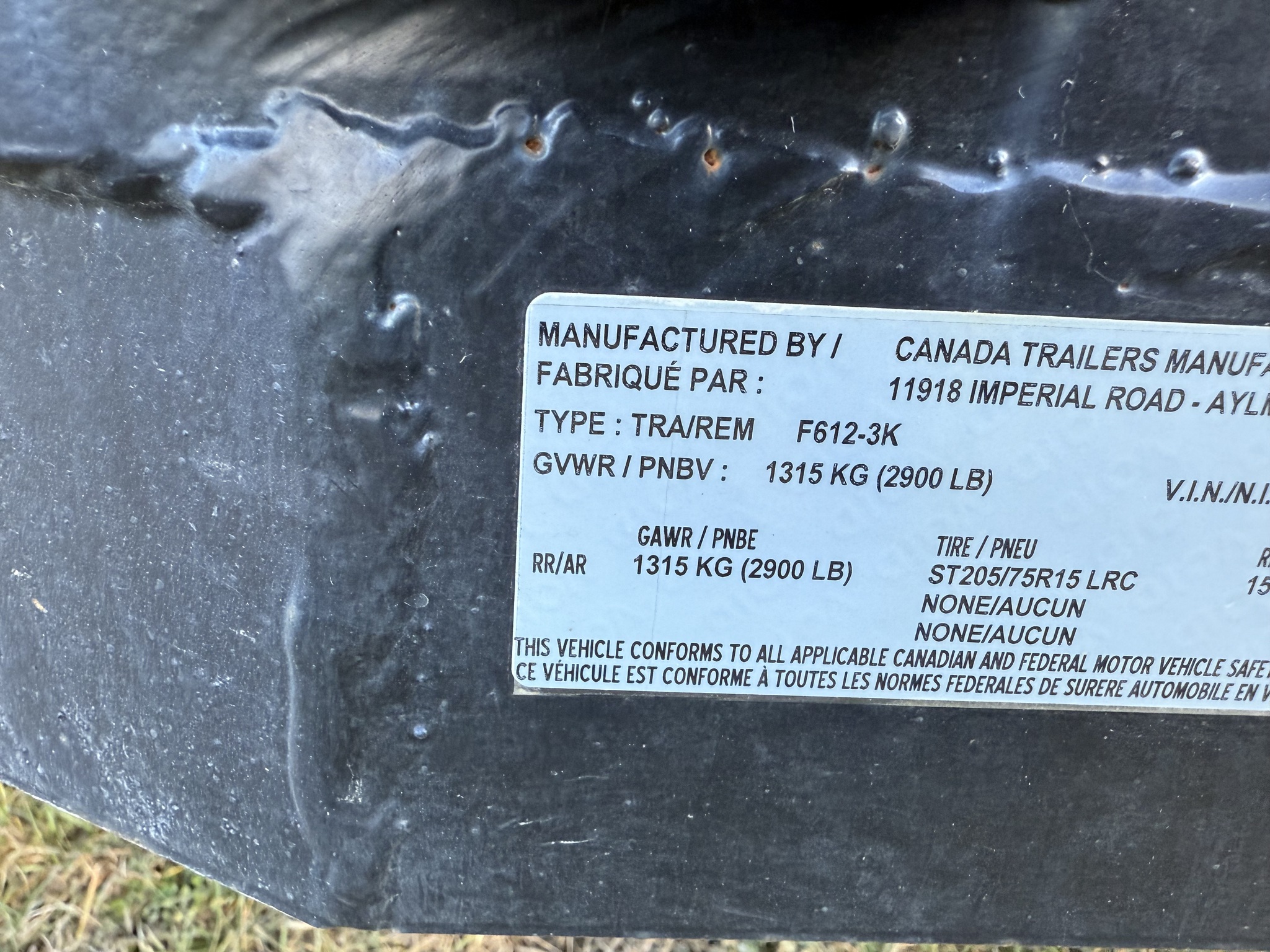 2024 Canada Trailer F612-3K Image 7