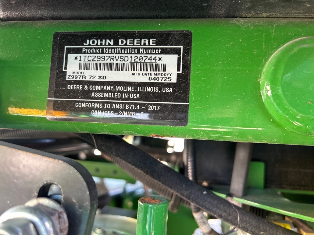 Used John Deere Z997R 666830 for Sale | Heritage Tractor