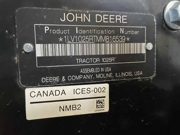 2021 John Deere 1025R