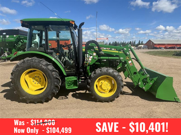  John Deere 5075E Premium Cab Tractor + Loader