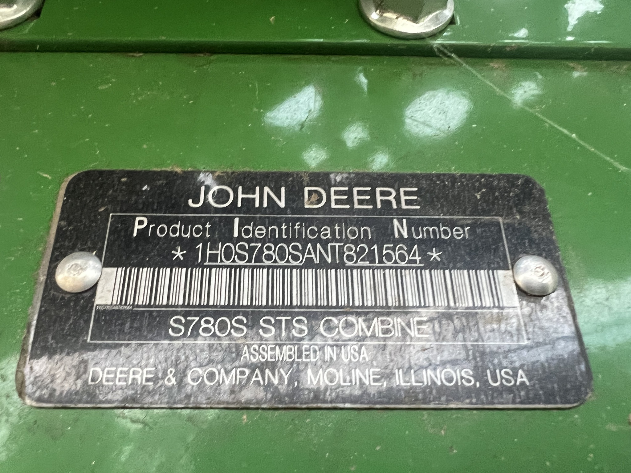  2022 John Deere S780 at Heritage Tractor in Lacon, IL
