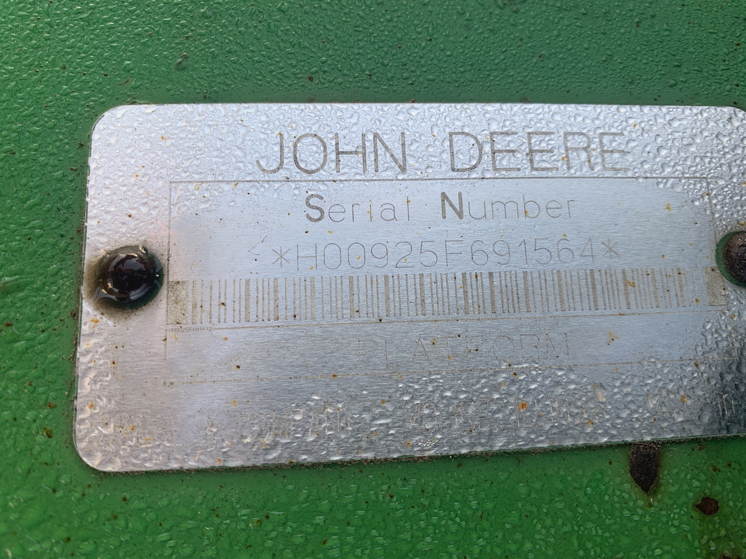 2001 John Deere 925 Image 8