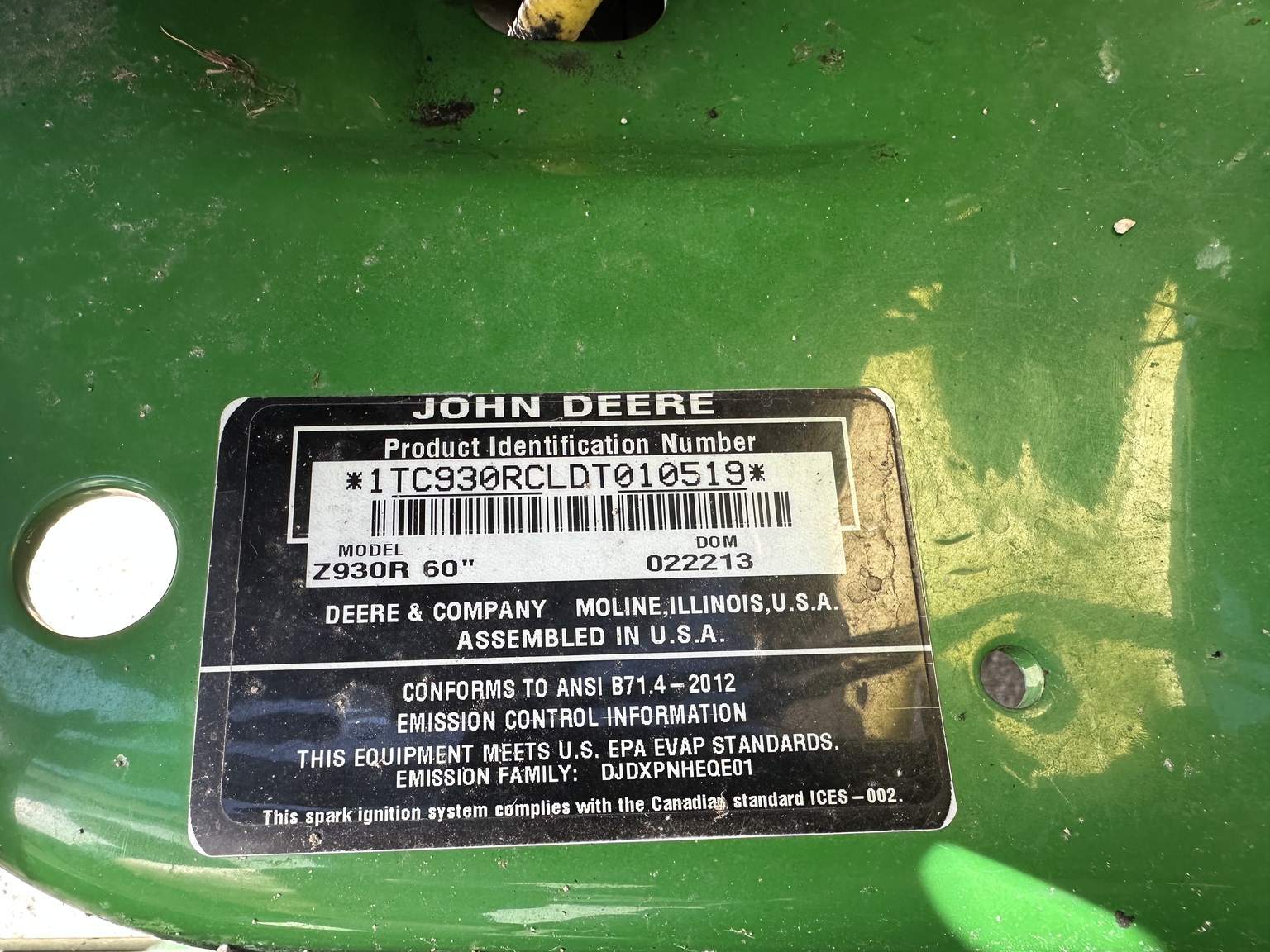 2013 John Deere Z930R Image 16