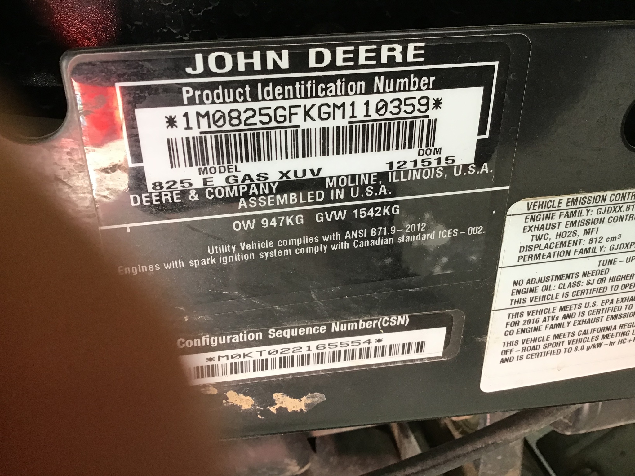 2015 John Deere XUV 825I S4 Image 9