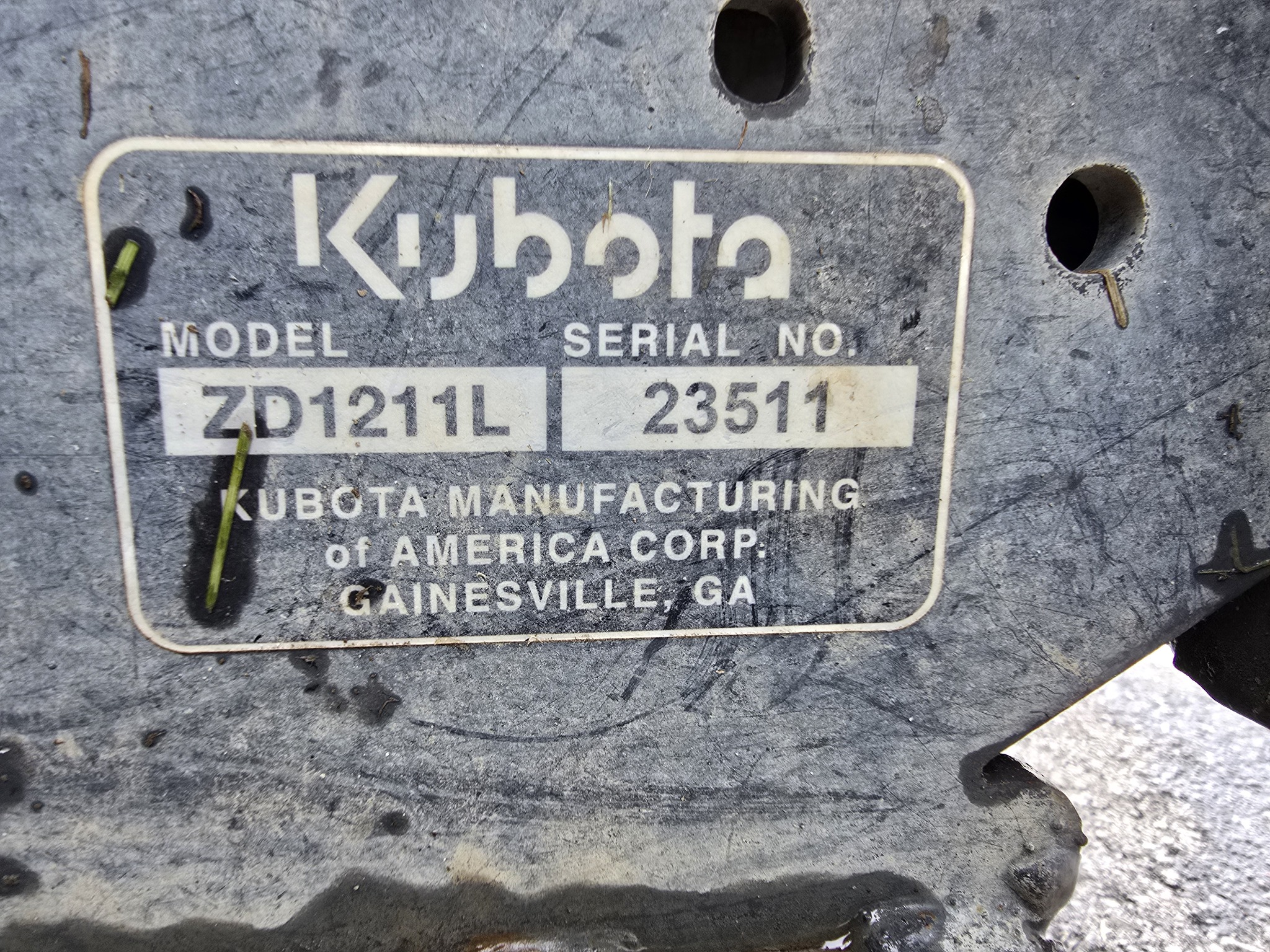 2019 Kubota ZD1211 Image 20