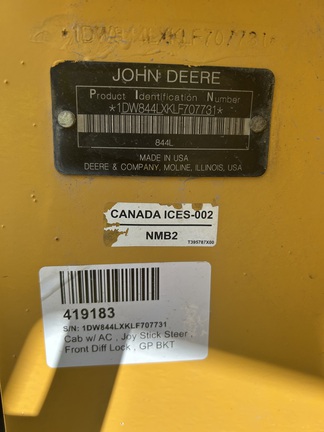 2020 John Deere 844L