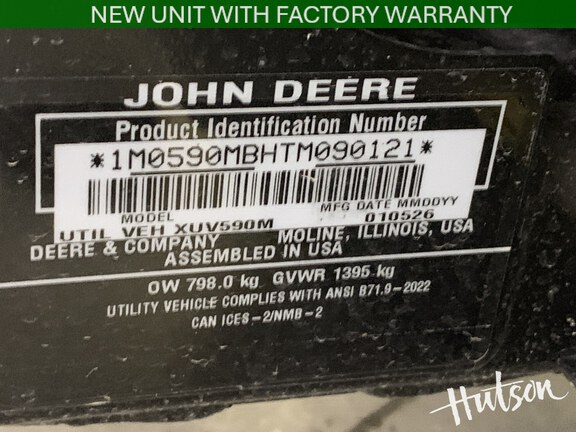 Photo of 2026 John Deere XUV 590M S4