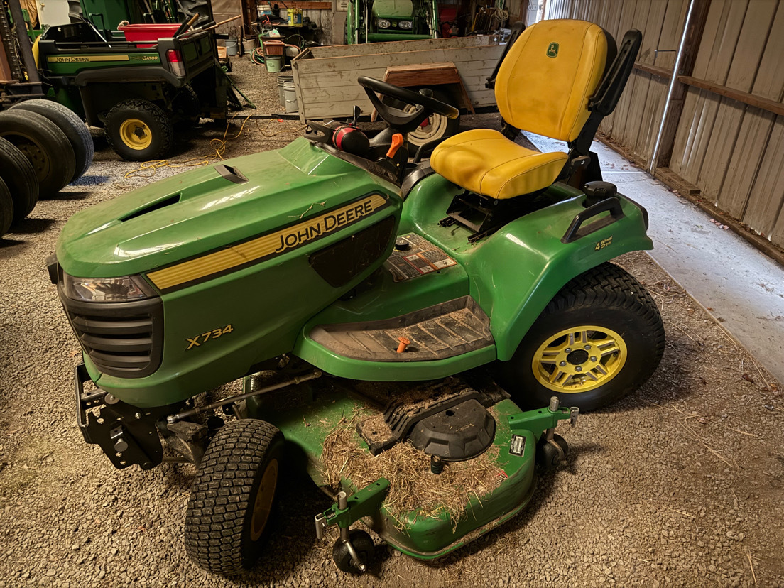  2024 John Deere X734 at Heritage Tractor in Lacon, IL