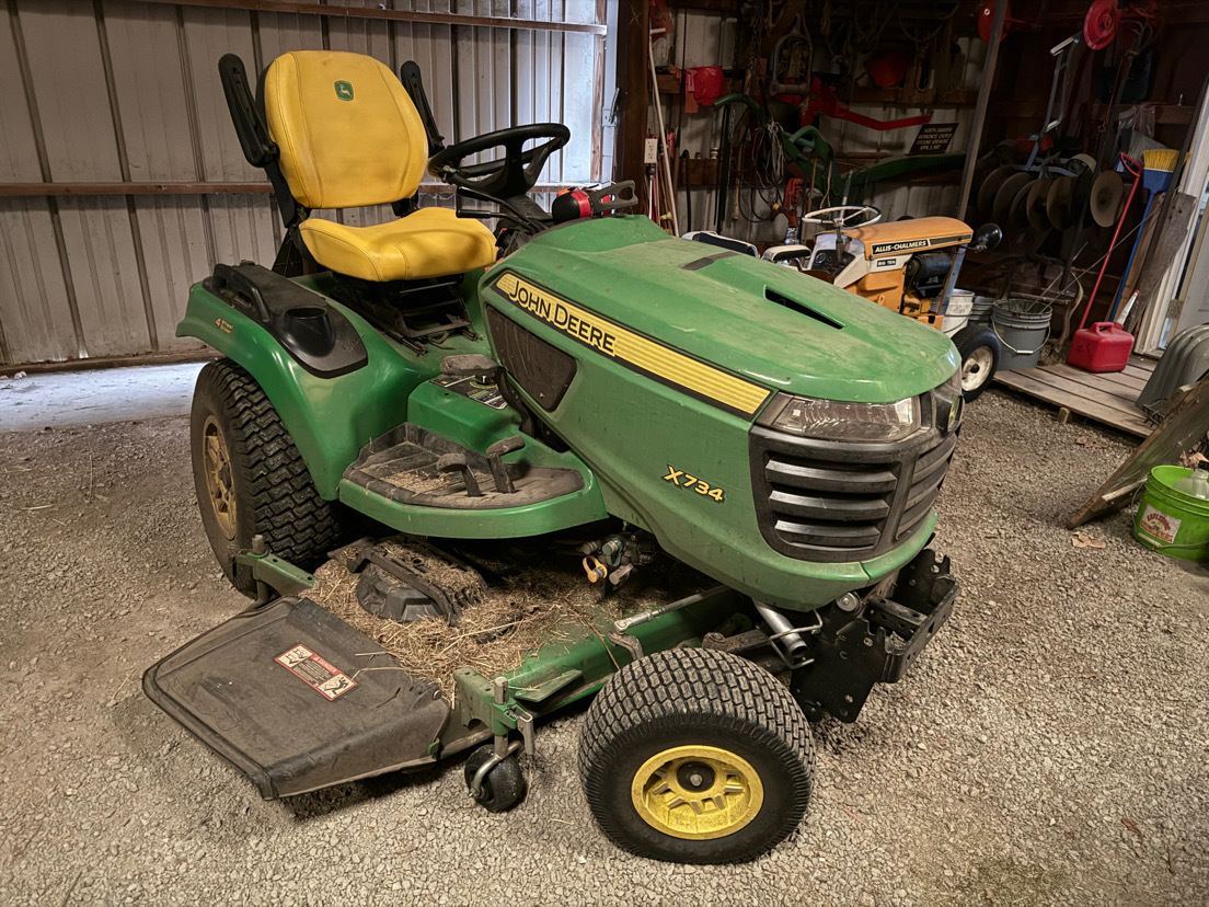  2024 John Deere X734 at Heritage Tractor in Lacon, IL