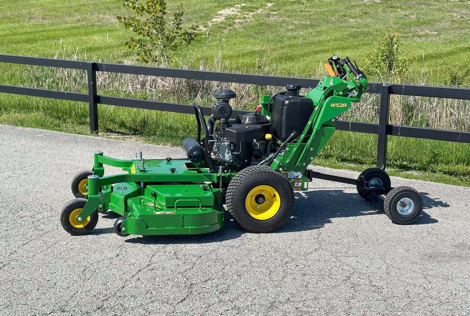 John Deere W52R Commercial Walk Behind Mower with Two Wheel Sulky Image 1