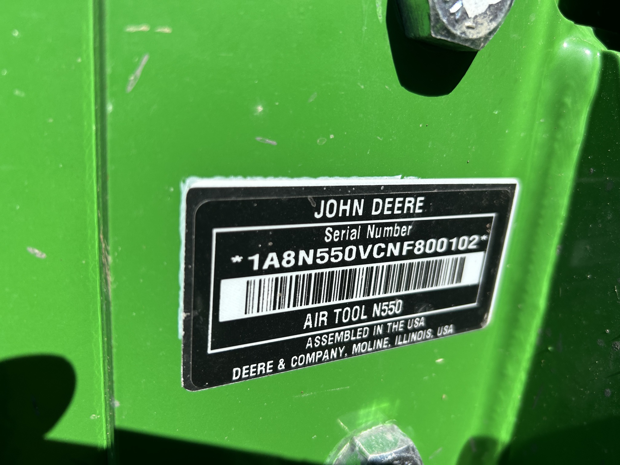  2023 John Deere N550 at Heritage Tractor in Baldwin City, KS
