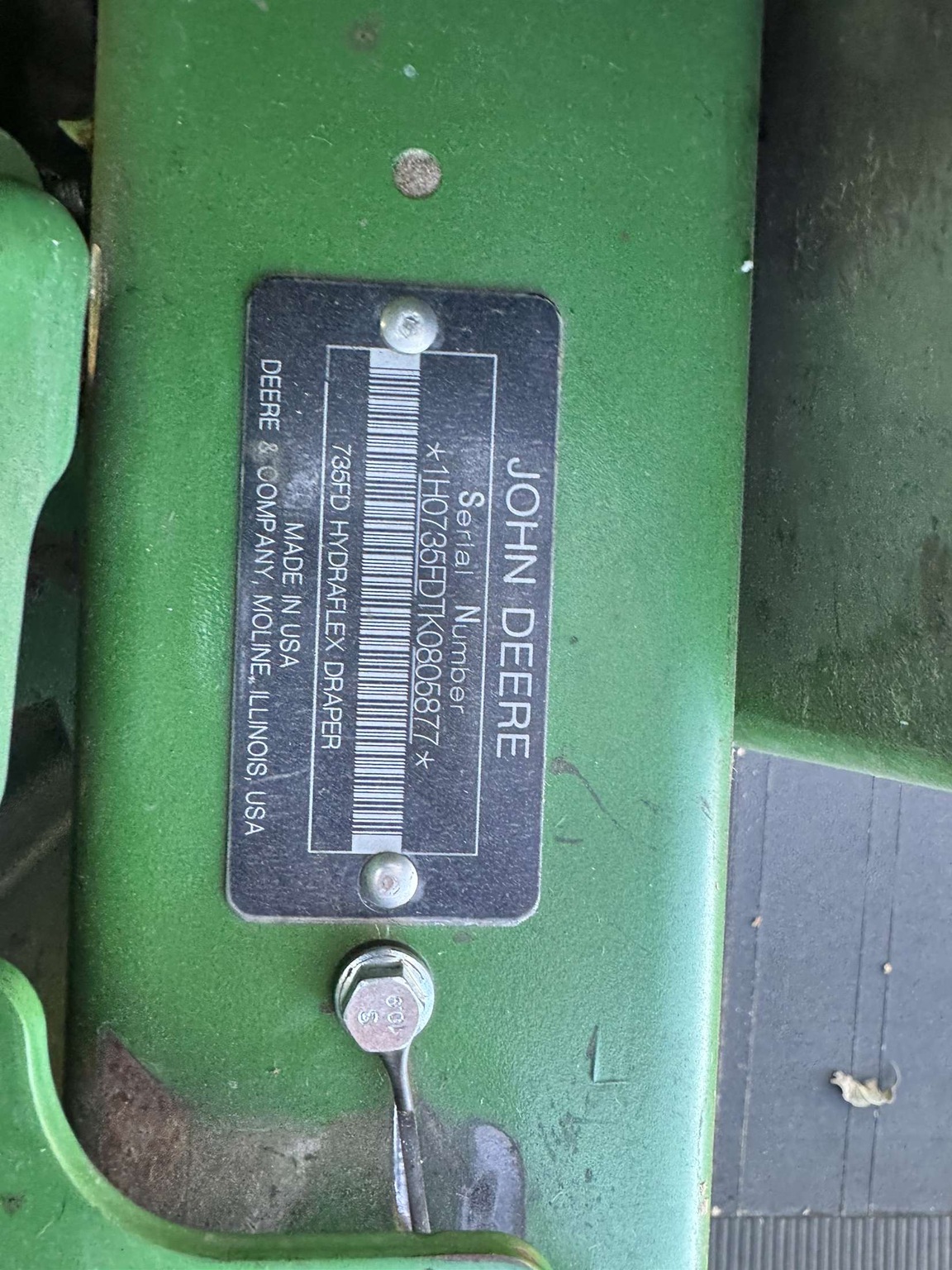  2019 John Deere 735FD at Heritage Tractor in Brimfield, IL