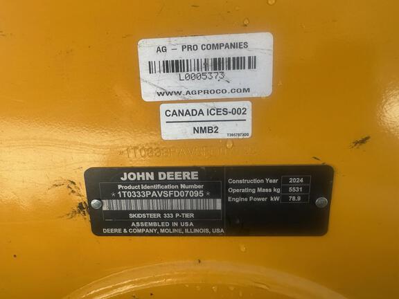 Photo of 2025 John Deere 333 P