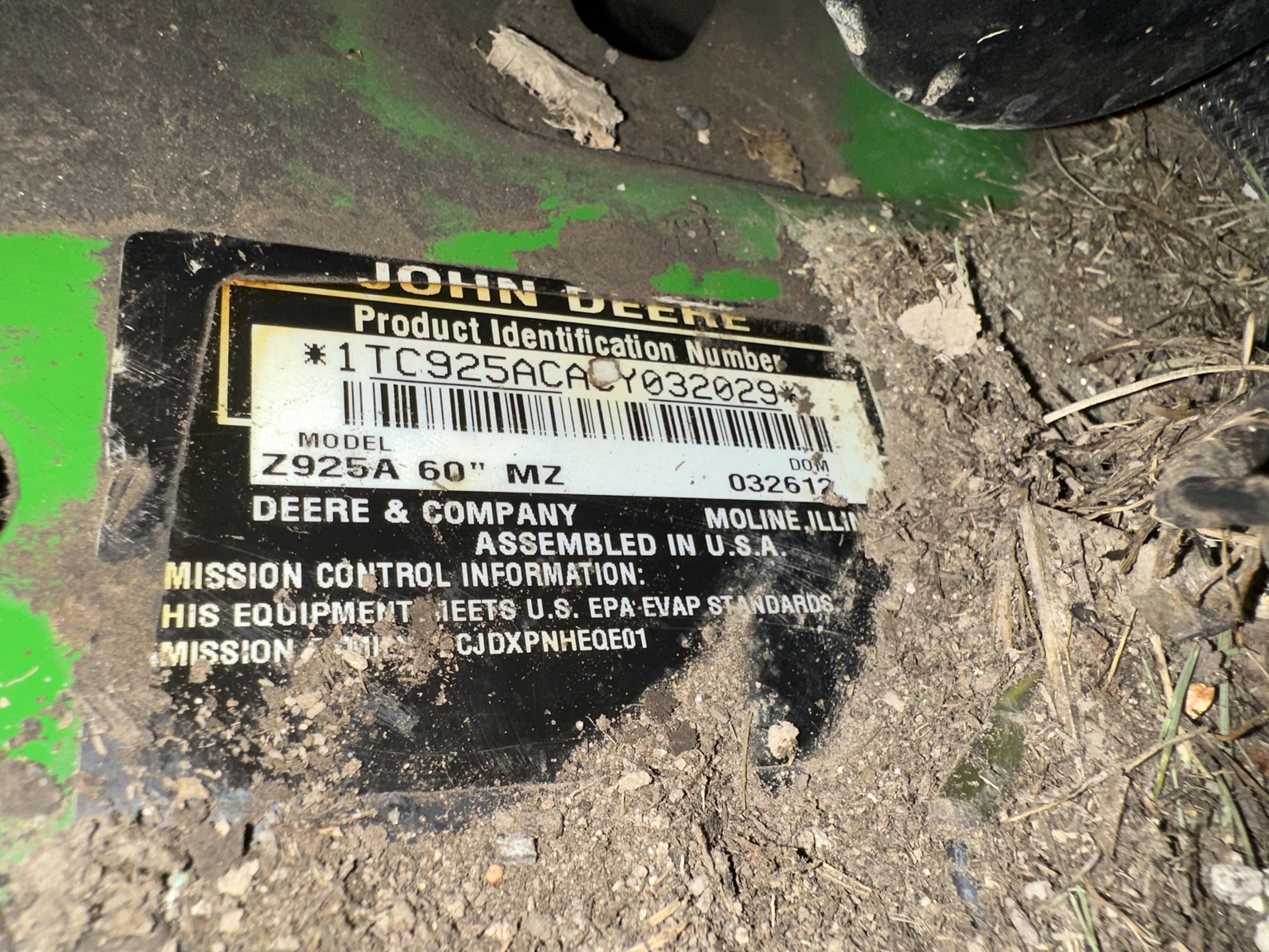 2012 John Deere Z925A Image 18