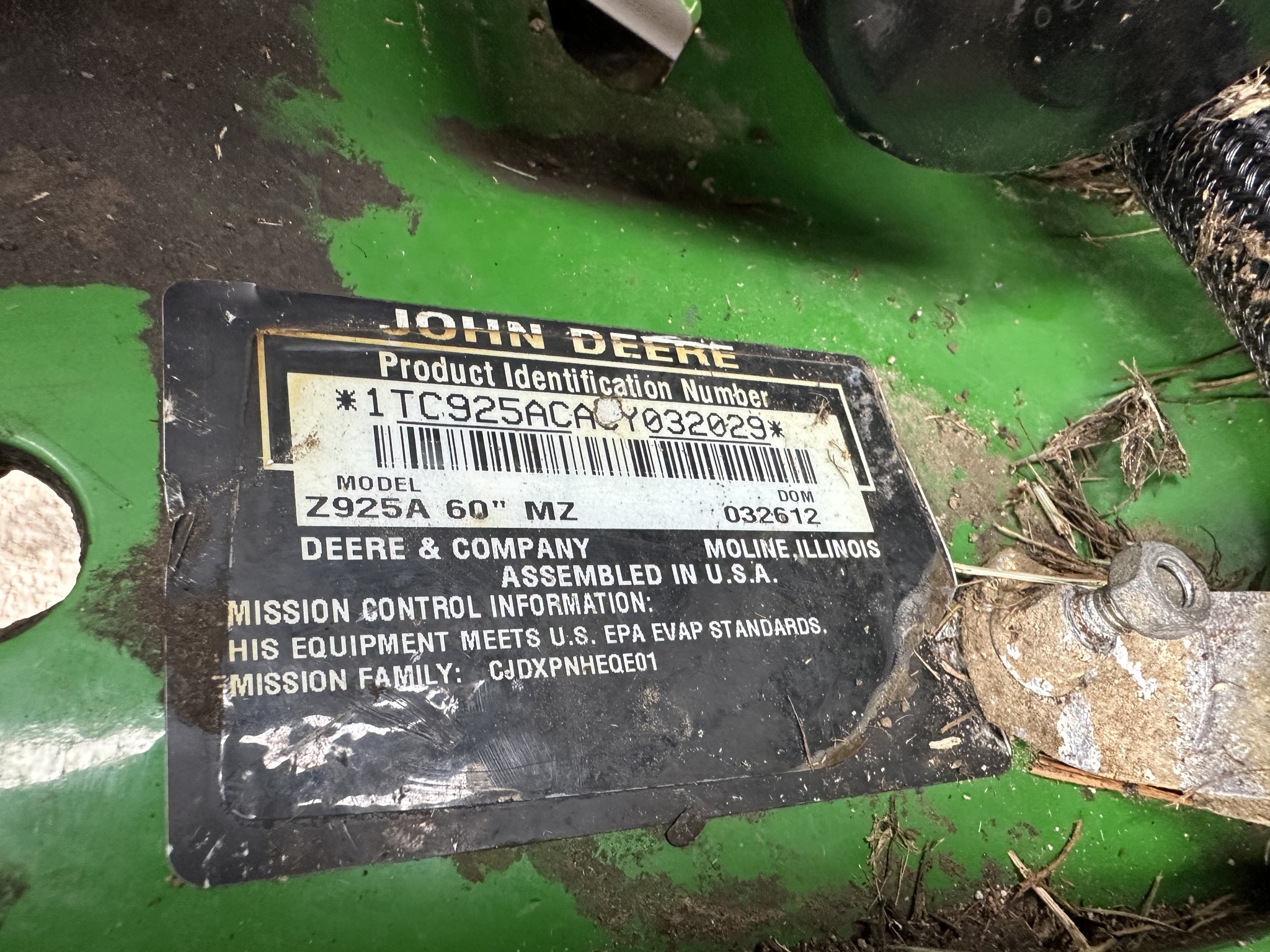 2012 John Deere Z925A Image 19